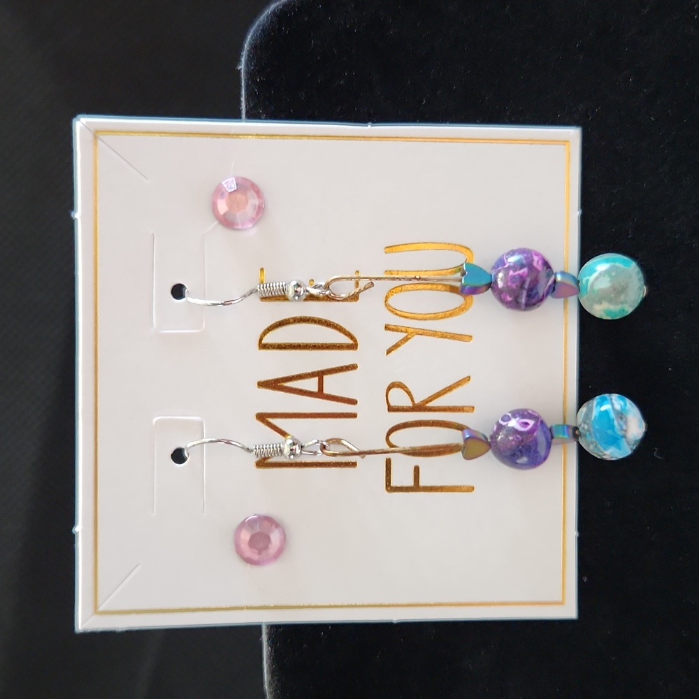 Hand-made pierced earrings by Erica's Jewelry  set of 2